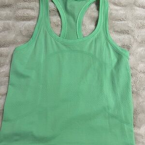 Lululemon Tank Top - energy creates energy - green racer back tank - 6